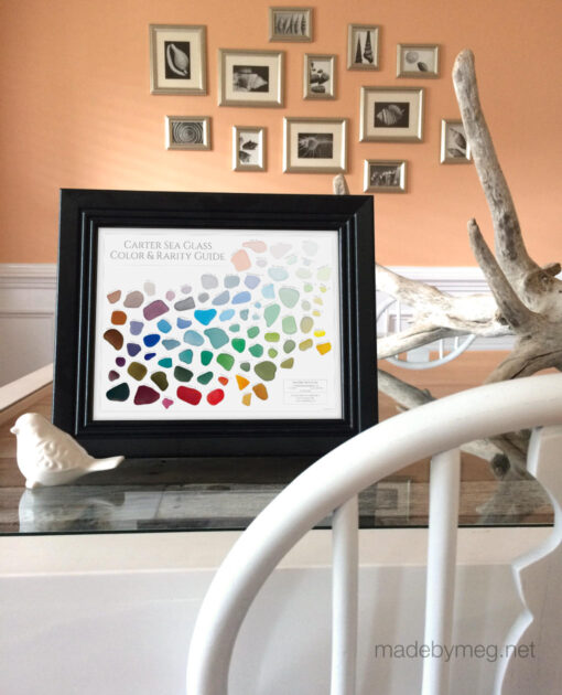 12 x 9 Carter Sea Glass Color and Rarity Guide